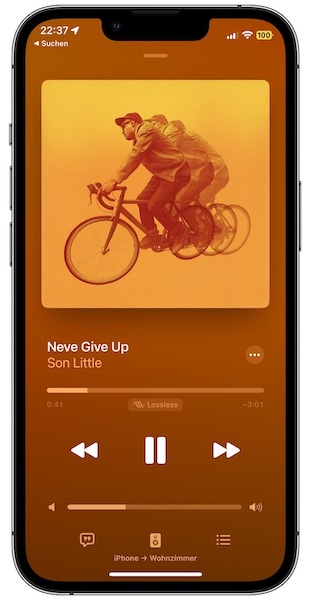 Neve give up song title in music library